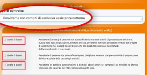 Badante convivente con compiti di assistenza notturna