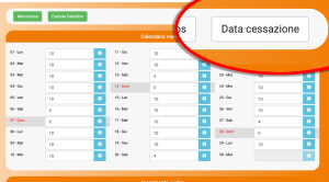 cedolino con la cessazione della prestazione