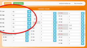 inserimento ferie colf e badante che lavora un giorno a settimana