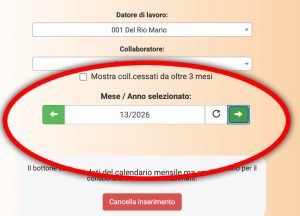 Selezione tredicesima per cedolino